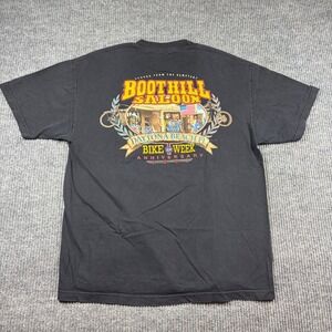 Vintage Murina Shirt Men's XL Boothill Saloon Daytona Beach Bike Week 2001 Black